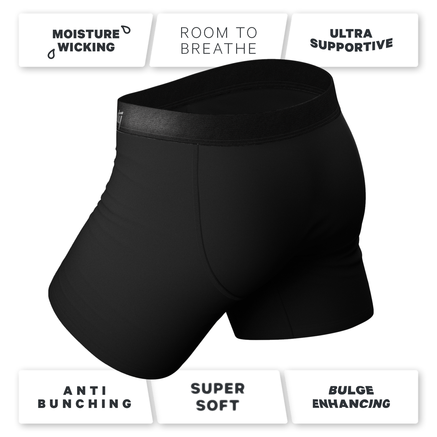 The Black and White Valentine | Ball Hammock® Pouch Boxer Briefs with Fly 3 Pack