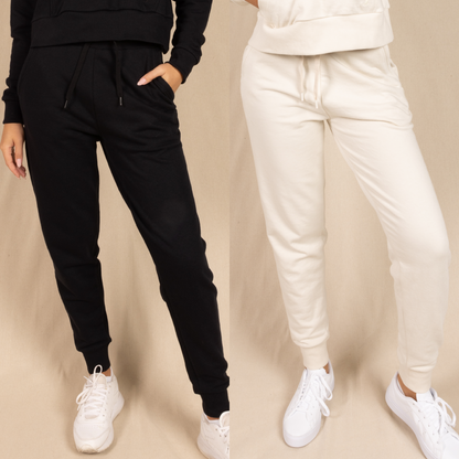 Black and Oatmeal | Goldilocks™ Women’s Lounge Joggers 2 Pack