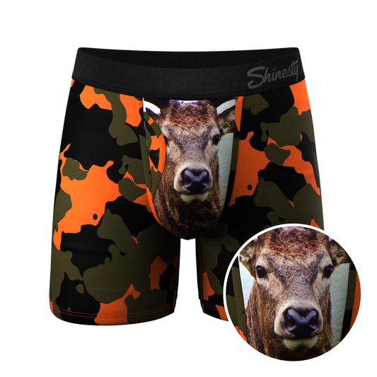 The Bambi Bunchers | Orange Camo Deer Ball Hammock® Pouch Underwear With Fly