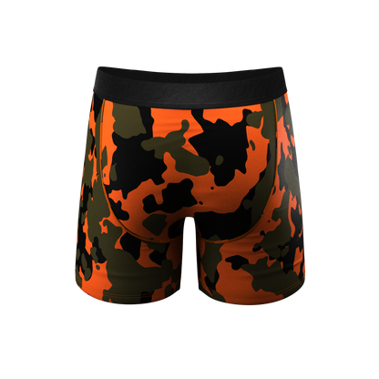 The Bambi Bunchers | Orange Camo Deer Ball Hammock® Pouch Underwear With Fly