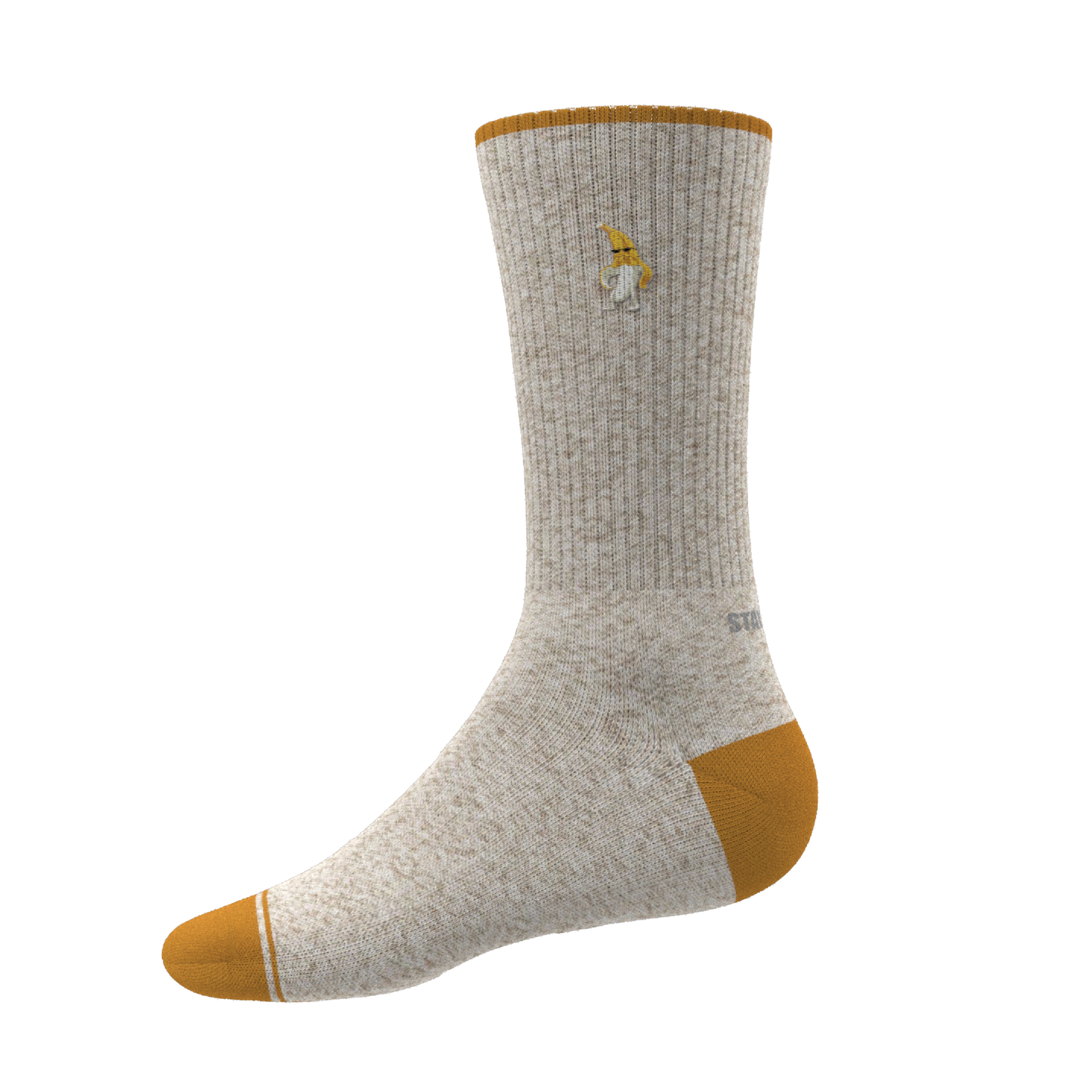 The Banana Jam | Tan and Mustard Heel Hammock™ Crew Socks