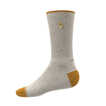 The Banana Jam | Tan and Mustard Heel Hammock™ Crew Socks