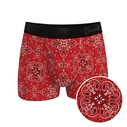 The Bandana Split | Red Bandana Ball Hammock® Pouch Trunks Underwear