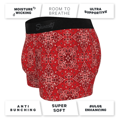 The Bandana Split | Red Bandana Ball Hammock® Pouch Trunks Underwear