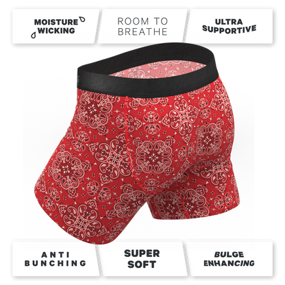 The Bandana Split | Red Bandana Ball Hammock® Pouch Underwear