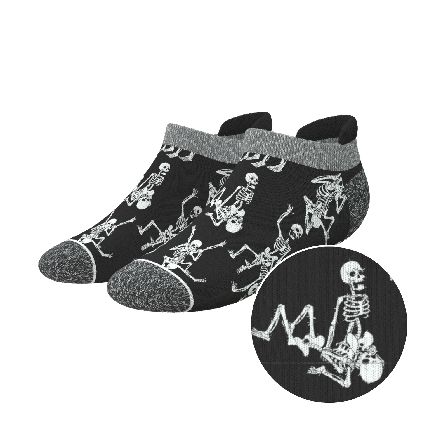 The Bare Back Bones | Skeletons Heel Hammock™ Ankle Socks