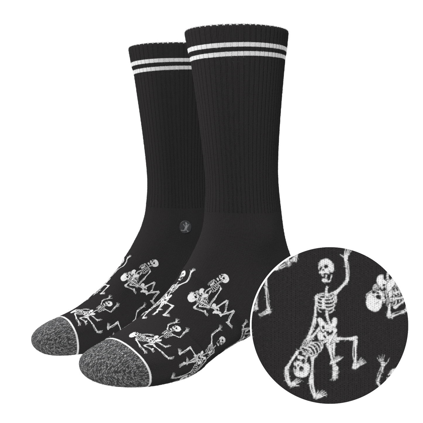 The Bare Back Bones | Skeletons Heel Hammock™ Crew Socks