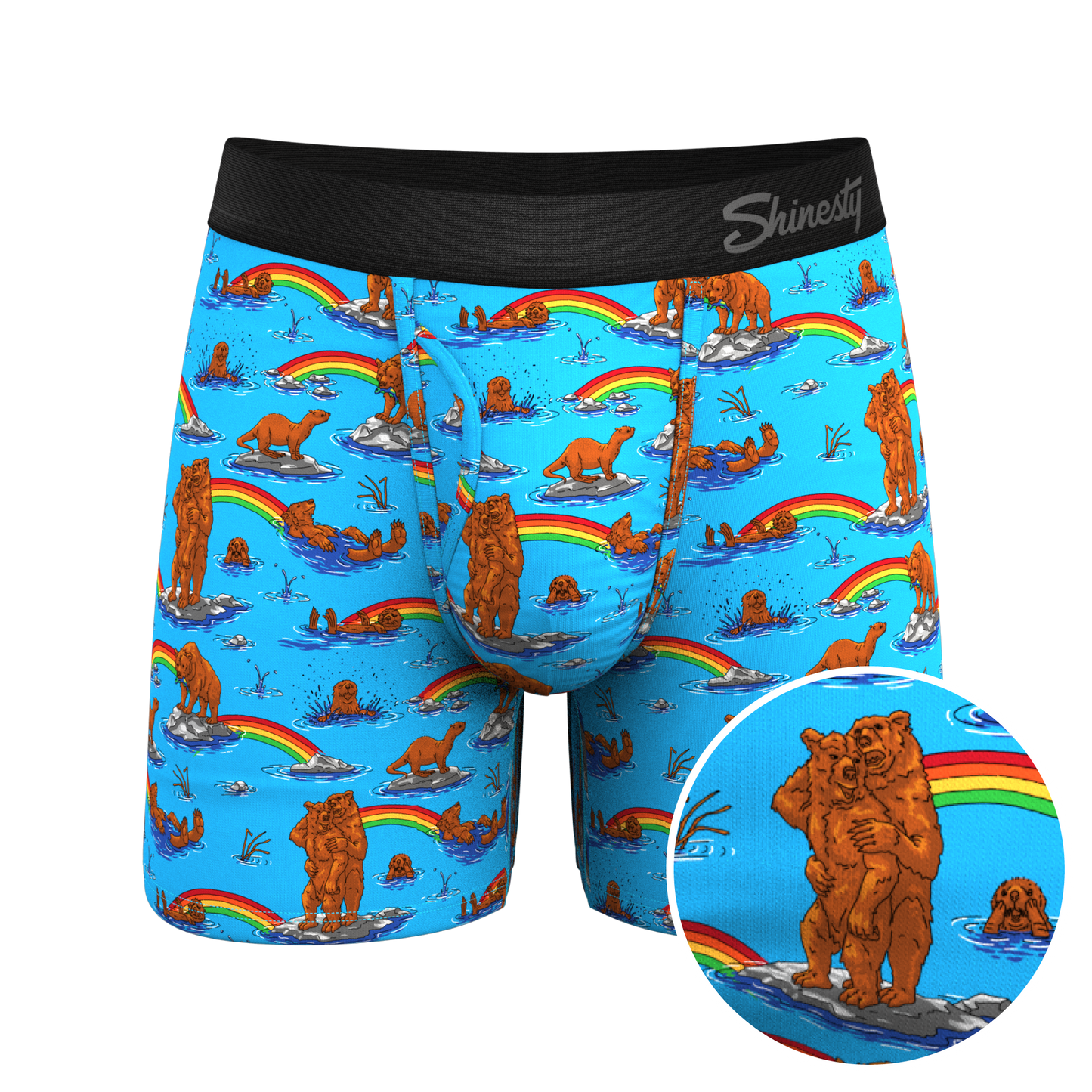 The Bear | Bear and Otter Rainbow Ball Hammock® Pouch Underwear With Fly