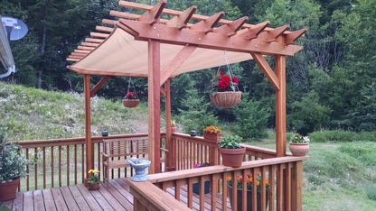 Outdoor Super Deck Redwood Pergola