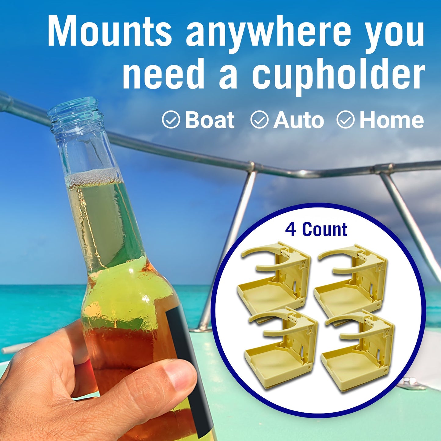 Folding Boat Cup Holder 4PCs