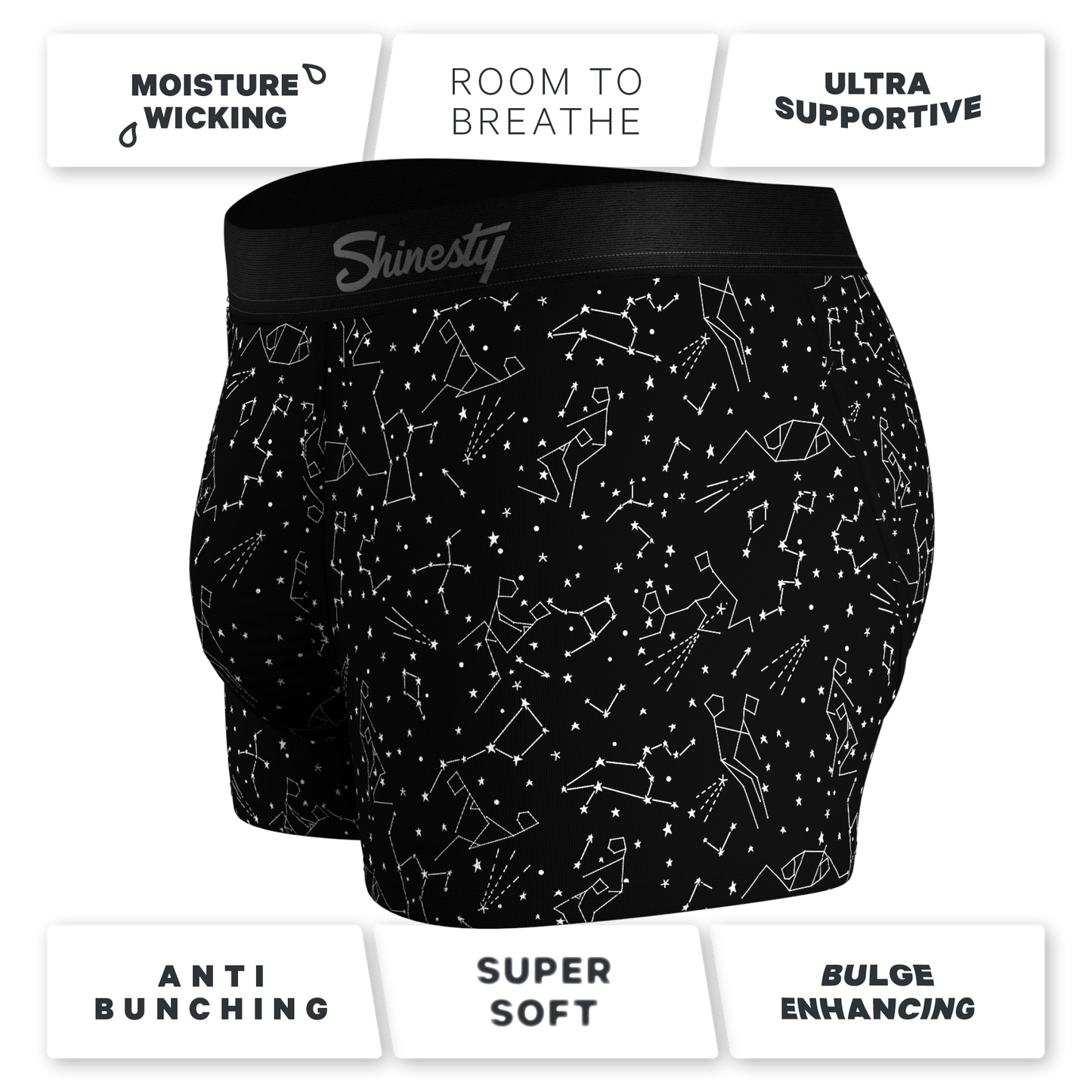 The Big Bang | Glow In The Dark Constellation Ball Hammock® Pouch Trunks Underwear