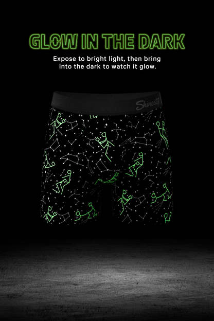 The Big Bang | Glow In The Dark Constellation Long Leg Ball Hammock® Pouch Underwear With Fly