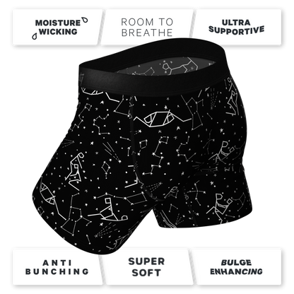 The Big Bang | Glow In The Dark Constellation Ball Hammock® Pouch Underwear With Fly