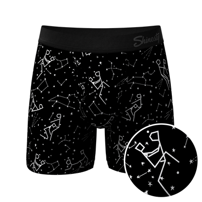 The Big Bang | Glow In The Dark Constellation Ball Hammock® Pouch Underwear With Fly