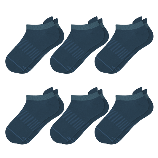 The Big Blue | Heel Hammock™ Ankle Socks 6 Pack