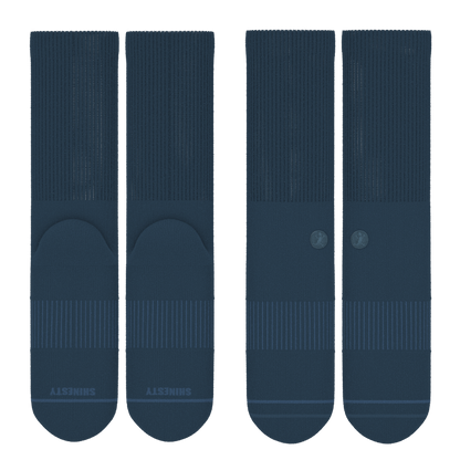 The Big Blue | Heel Hammock™ Crew Socks 6 Pack