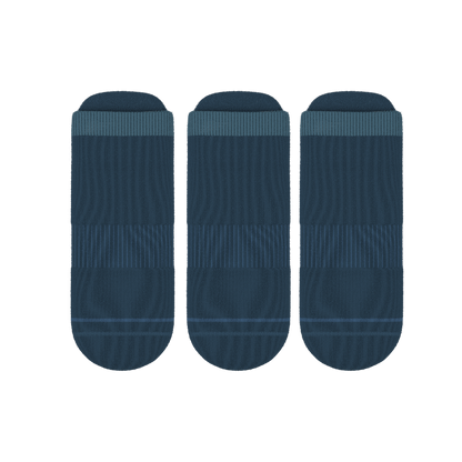 The Big Blue | Heel Hammock™ Ankle Socks 3 Pack