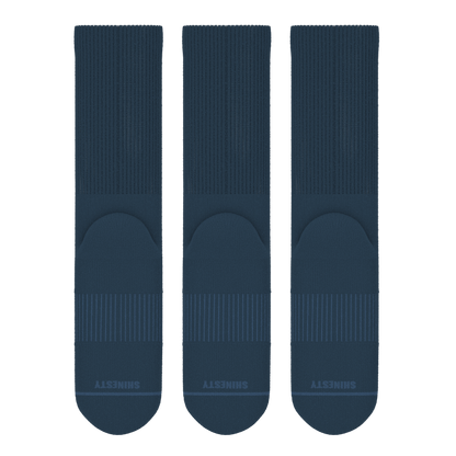 The Big Blue | Heel Hammock™ Crew Socks 3 Pack