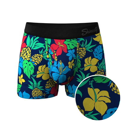 The Big Kahunas | Hawaiian Print Boxer Ball Hammock® Pouch Trunks Underwear