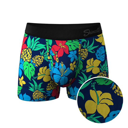 The Big Kahunas | Hawaiian Print Boxer Ball Hammock® Pouch Trunks Underwear