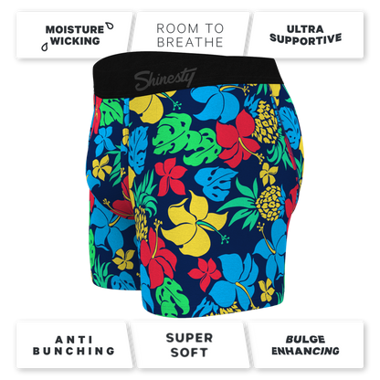 The Big Kahunas | Hawaiian Print Boxer Ball Hammock® Pouch Trunks Underwear