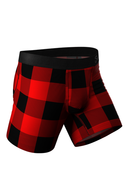 The Red & Black Lumberjack | Buffalo Check Ball Hammock® Pouch Underwear