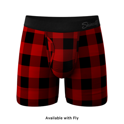 The Red & Black Lumberjack | Buffalo Check Ball Hammock® Pouch Underwear