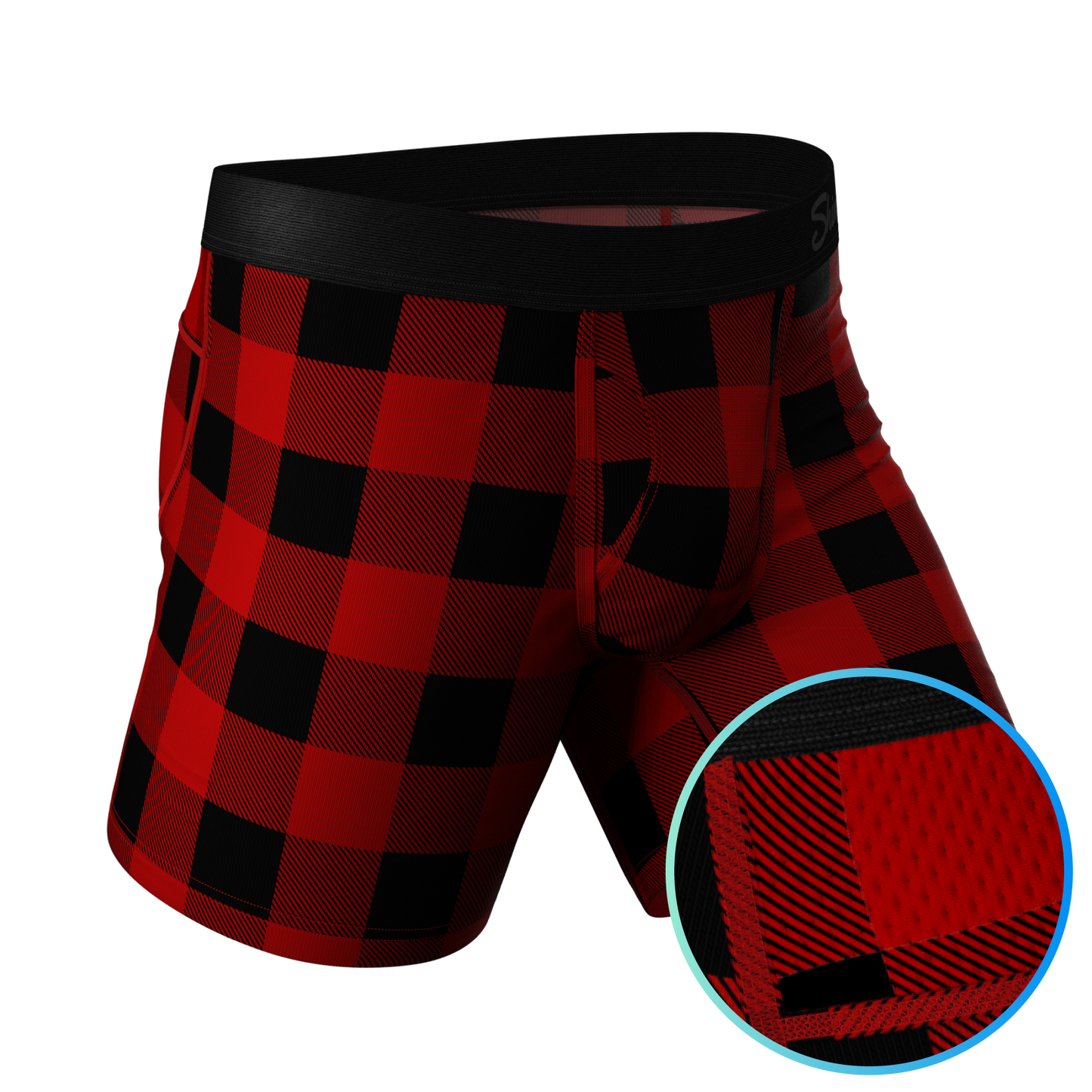 The Biggie Balls | Buffalo Check paradICE™ Cooling Ball Hammock® Underwear With Fly