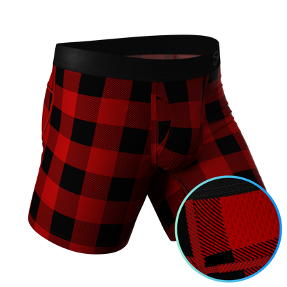 The Biggie Balls | Buffalo Check paradICE™ Cooling Ball Hammock® Underwear With Fly