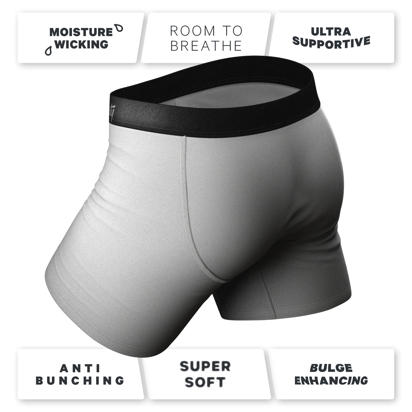 The Solid Dude | Ball Hammock® Pouch Underwear with Fly 3 Pack