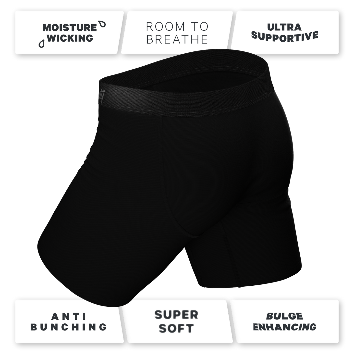 The Black Tie Wedding | Long Leg Ball Hammock® Pouch Boxers With Fly 3 Pack