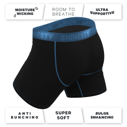 The Black Hole | Black and Blue Ball Hammock® Pouch Underwear