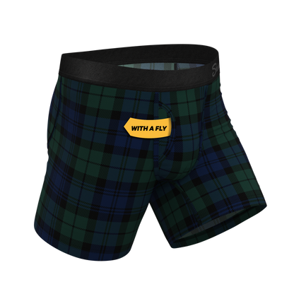 The Black Watch | Tartan Plaid Ball Hammock® Pouch Underwear With Fly