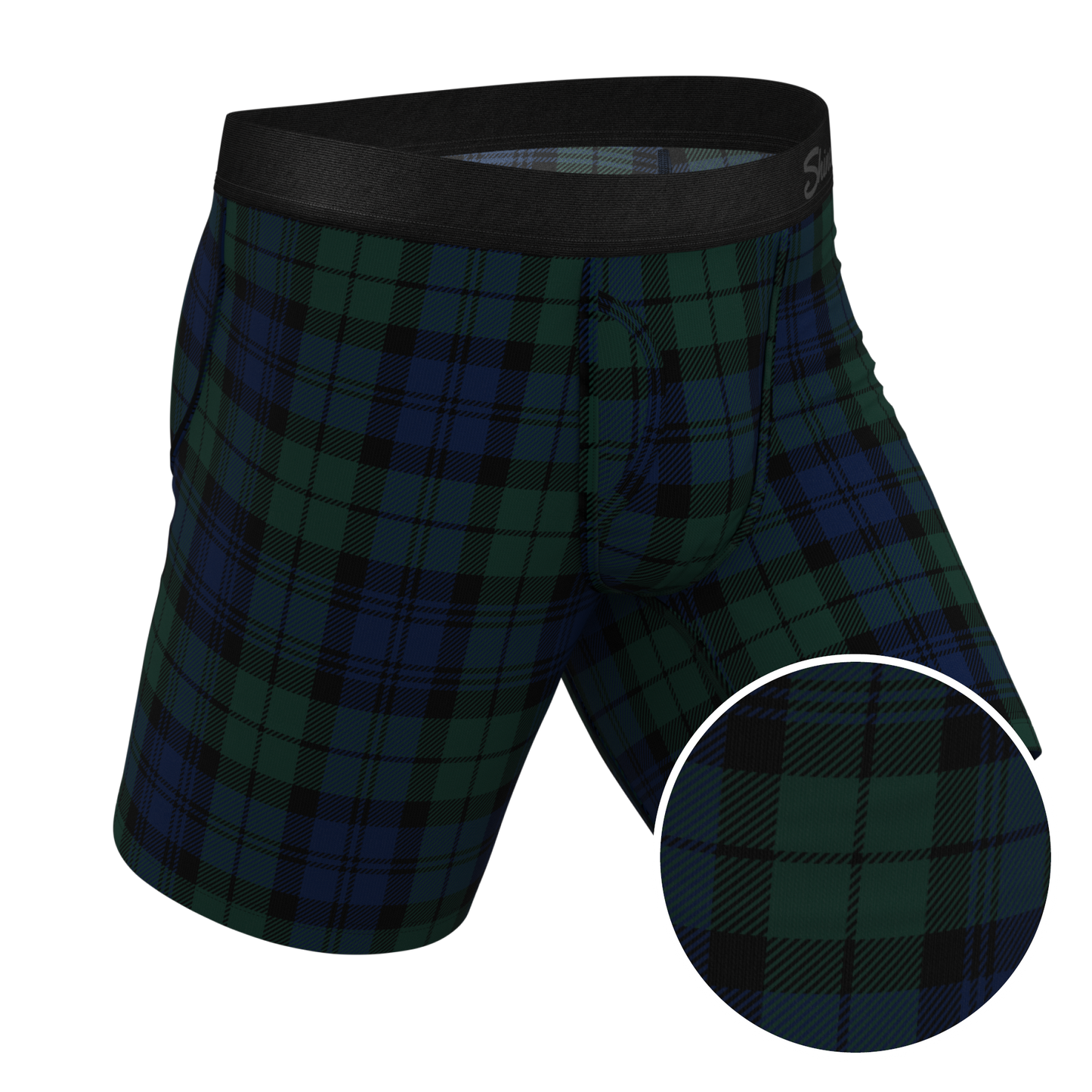 The Black Watch | Tartan Plaid Long Leg Ball Hammock® Pouch Underwear With Fly