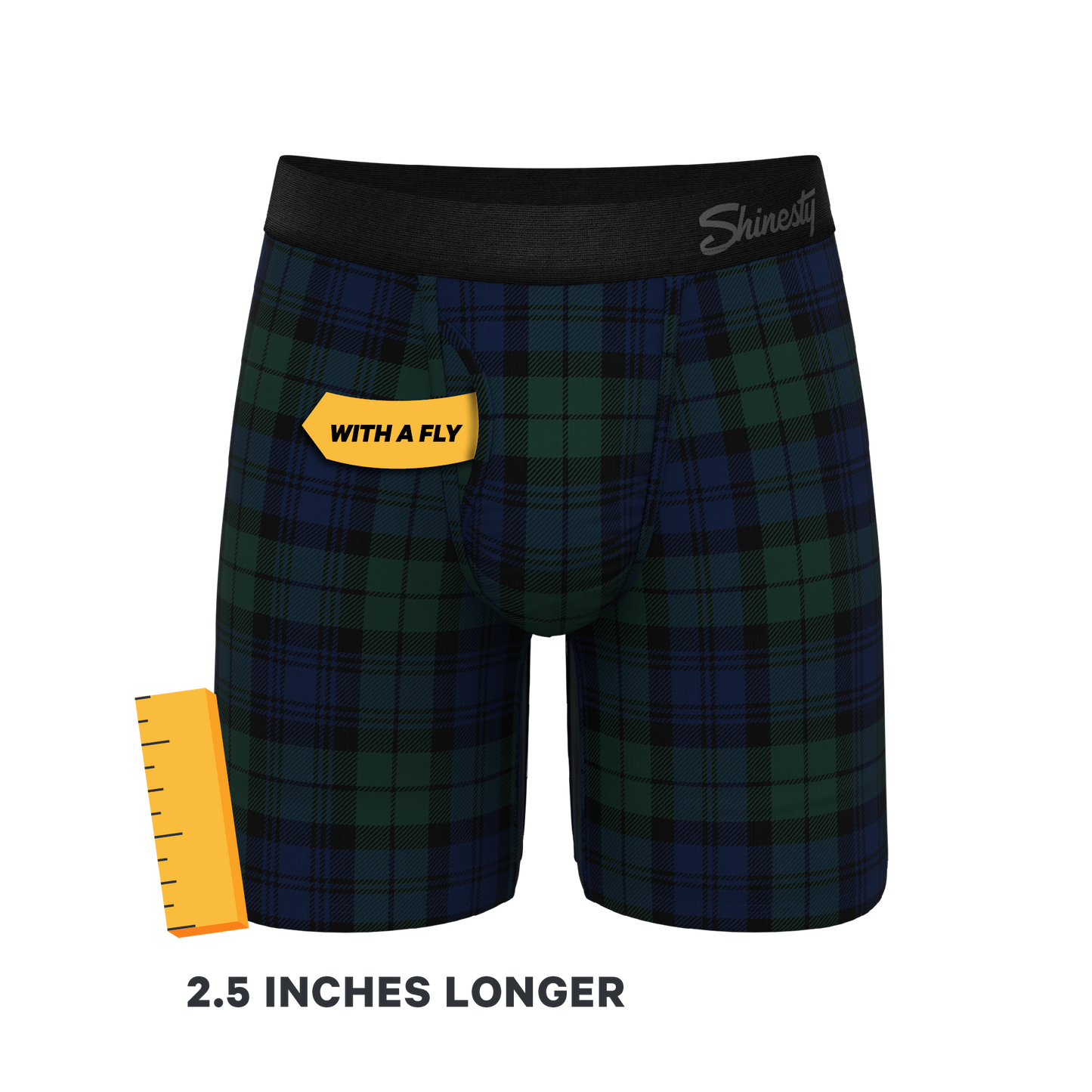 The Black Watch | Tartan Plaid Long Leg Ball Hammock® Pouch Underwear With Fly