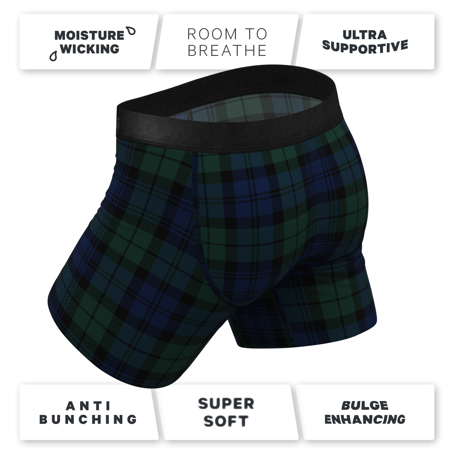 The Black Watch | Tartan Plaid Ball Hammock® Pouch Underwear