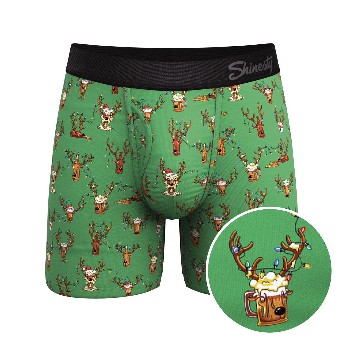 The Blitzened | Reindeer Beer Ball Hammock® Pouch Underwear With Fly