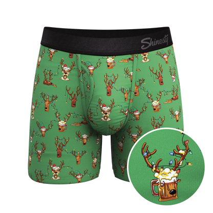 The Blitzened | Reindeer Beer Ball Hammock® Pouch Underwear With Fly