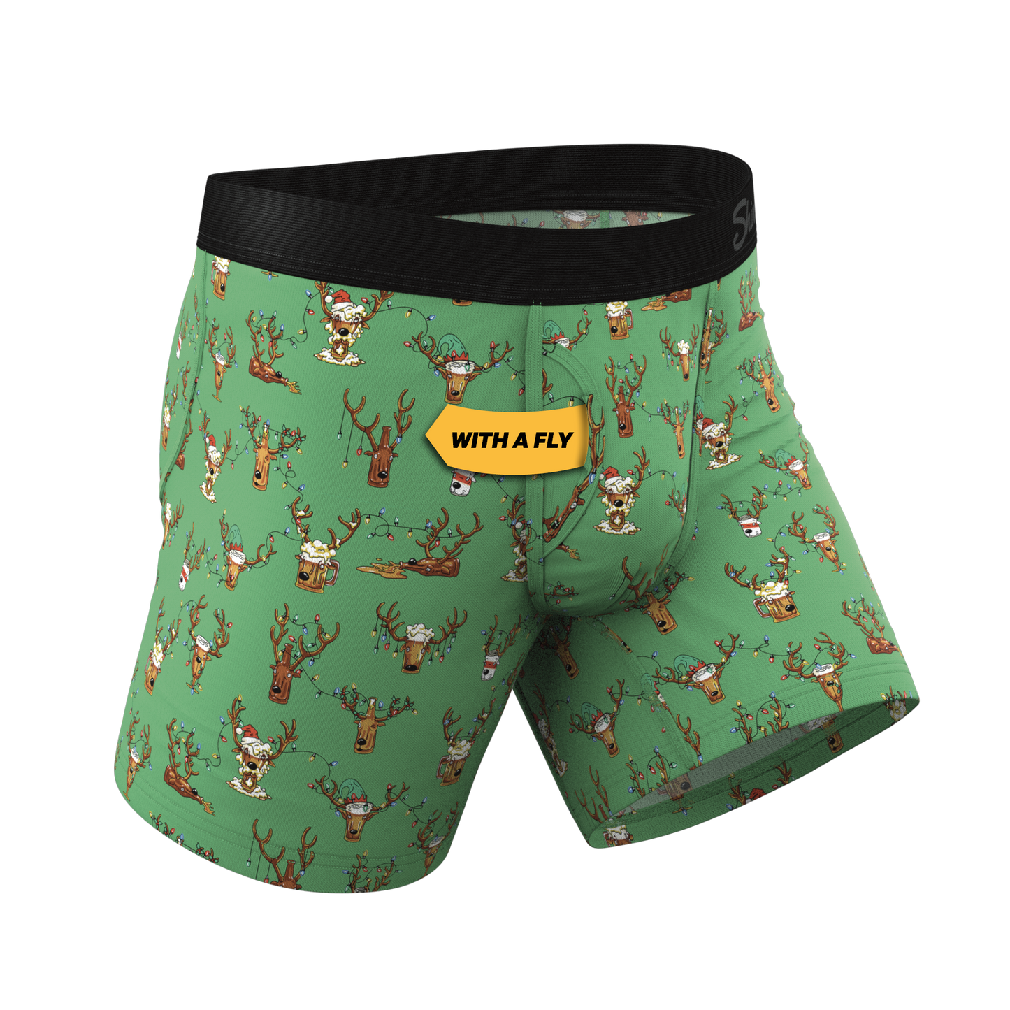 The Blitzened | Reindeer Beer Ball Hammock® Pouch Underwear With Fly