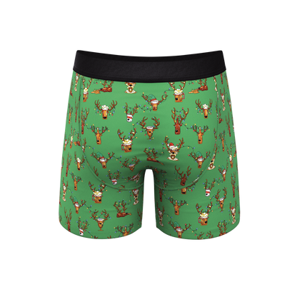 The Blitzened | Reindeer Beer Ball Hammock® Pouch Underwear With Fly