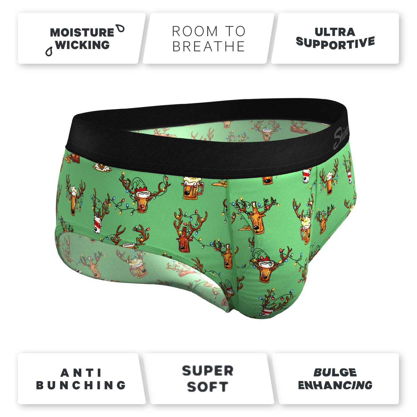 The Blitzened | Reindeer Beer Ball Hammock® Pouch Underwear Briefs