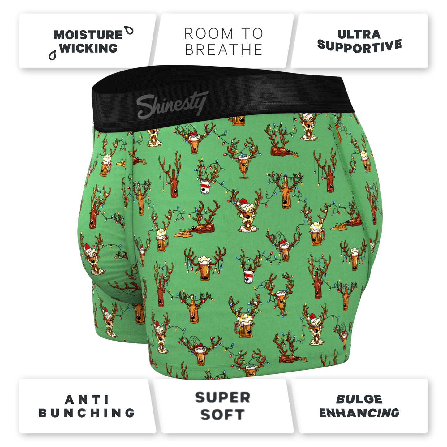 The Blitzened | Reindeer Beer Ball Hammock® Pouch Trunks Underwear