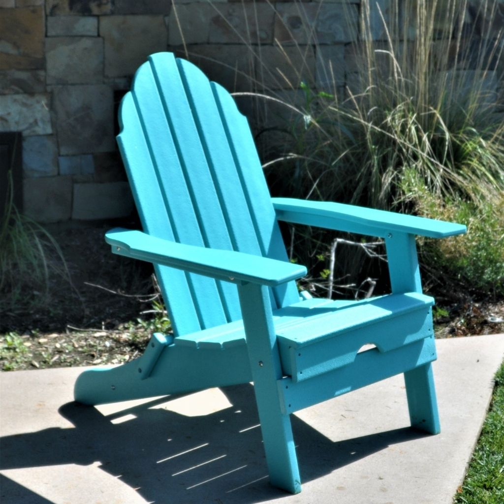 New Tradition Folding Adirondack Chair by ResinTeak