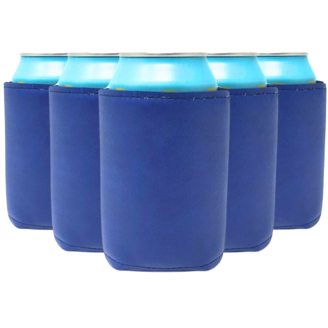 Standard-Size Leatherette Can Coolers