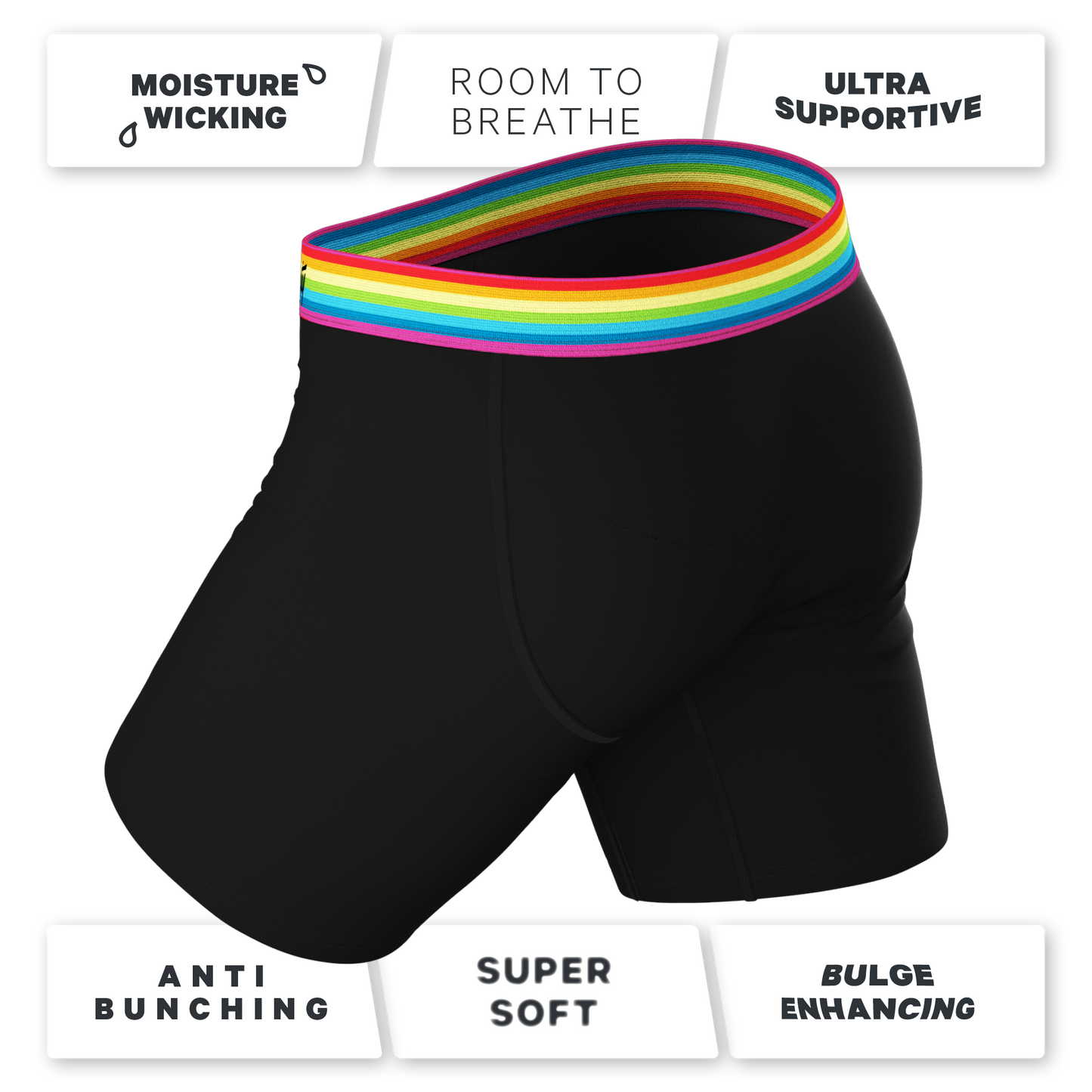 The Bona Fide Pride | Pride Long Leg Ball Hammock® Pouch Underwear With Fly