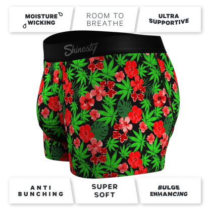 The Bongstera | Tropical Weed Ball Hammock® Pouch Trunks Underwear