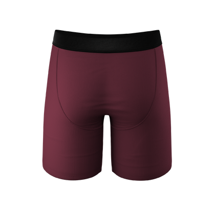 The Bordeaux | Mauve Long Leg Ball Hammock® Pouch Underwear With Fly