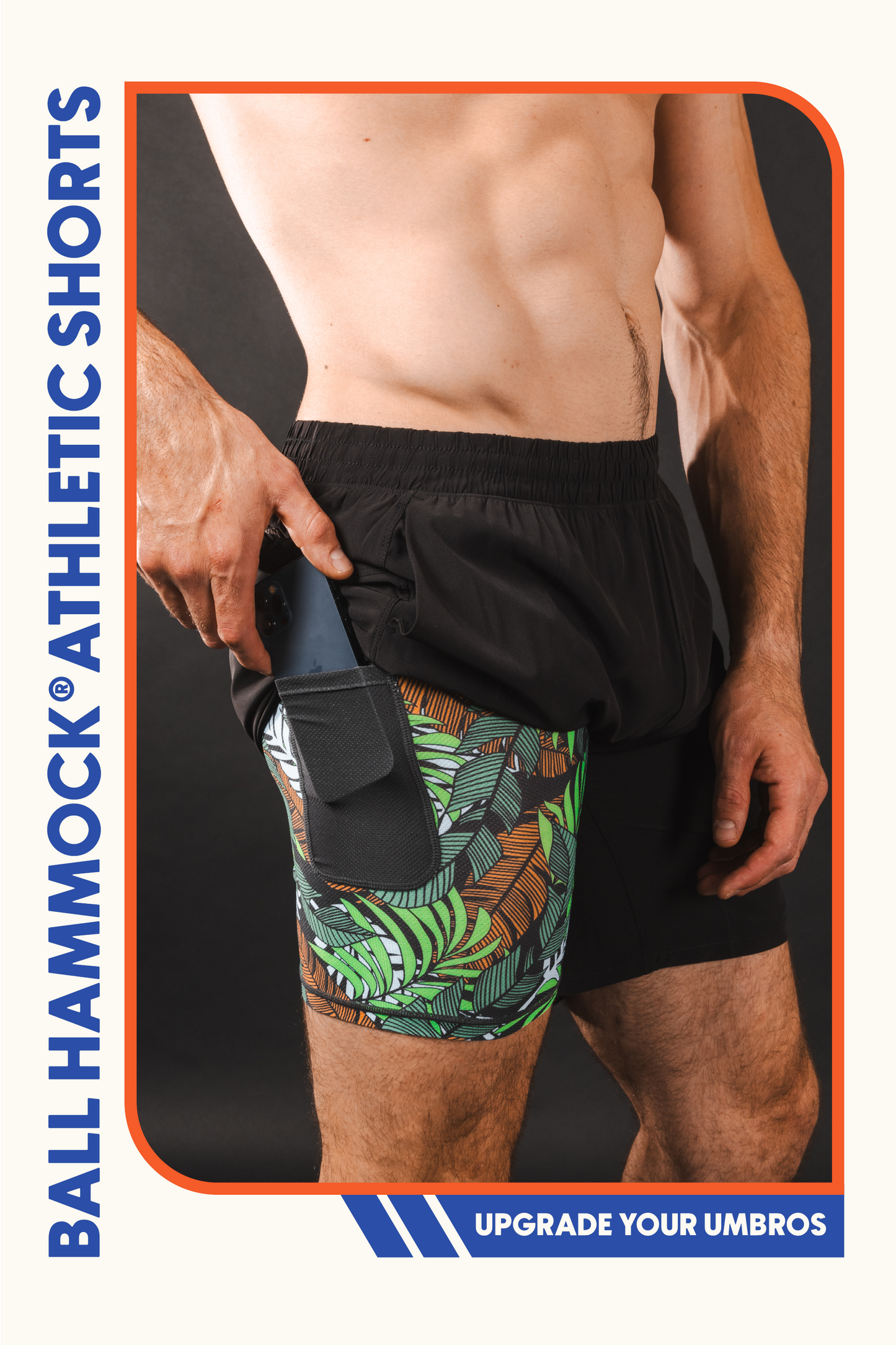 The Botanist | Tropical Leaves Ball Hammock® 7 Inch Athletic Shorts