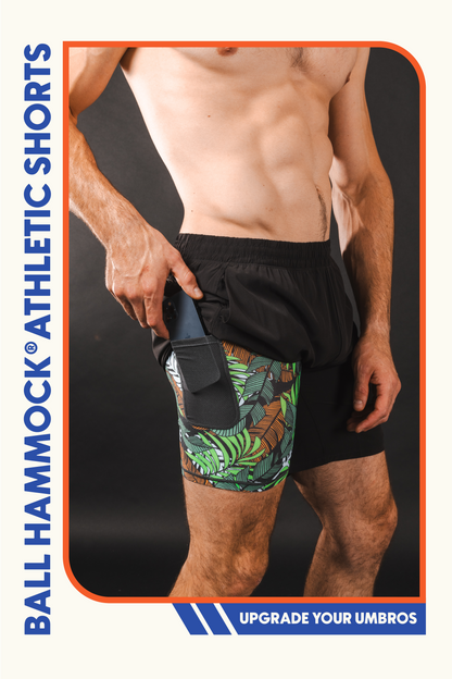 The Botanist | Tropical Leaves Ball Hammock® 9 Inch Athletic Shorts