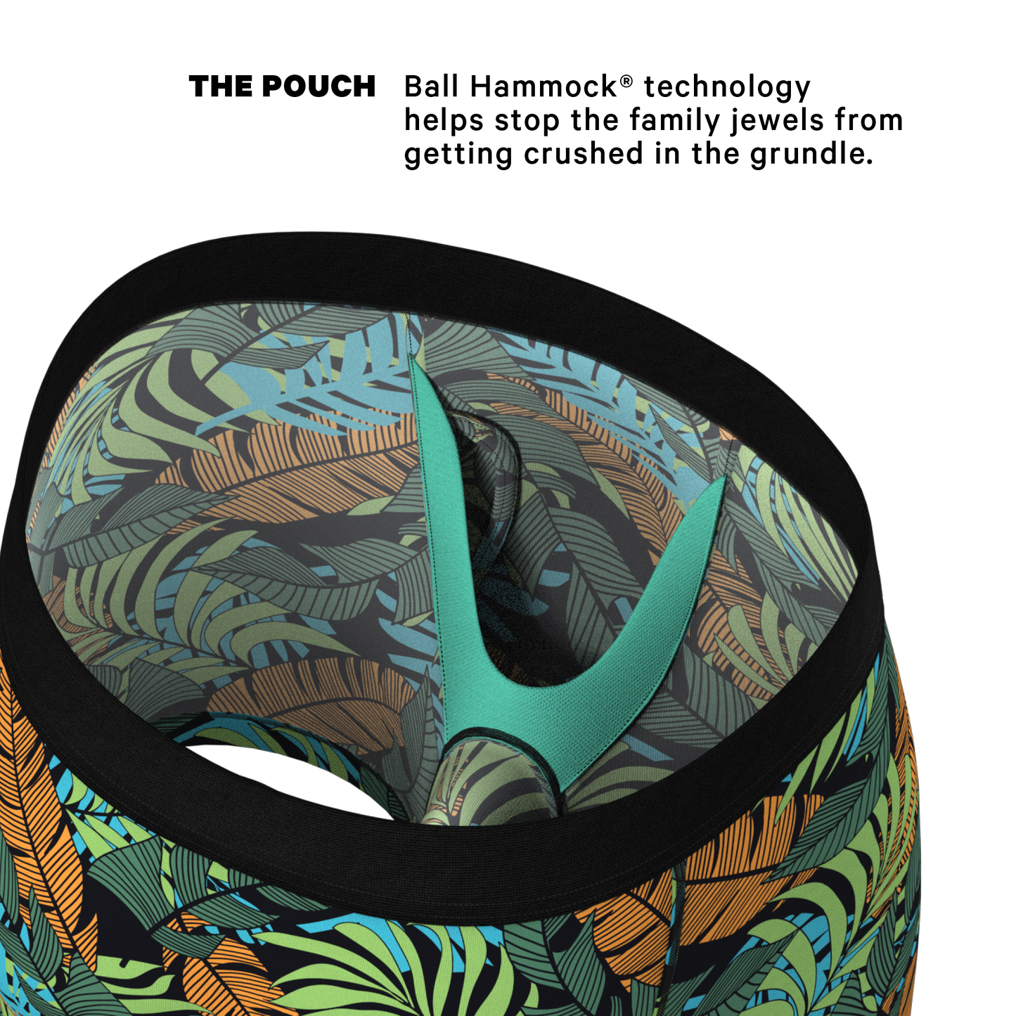 The Botanist | Tropical Leaves Ball Hammock® Pouch Underwear With Fly